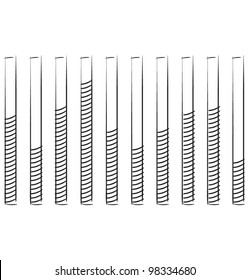 Equalizer. Hand drawing sketch vector illustration in doodle style