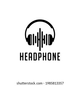 Equalizer Headphone Music studio Logo
