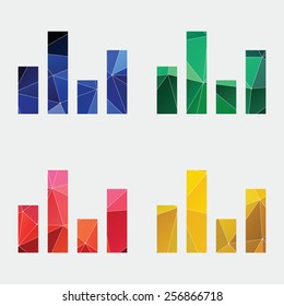equalizer icon Abstract Triangle Geometrical background 