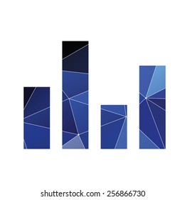 equalizer icon Abstract Triangle Geometrical background 