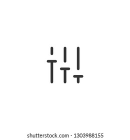 Equalizer icon. Audio sound sign. Logo design element