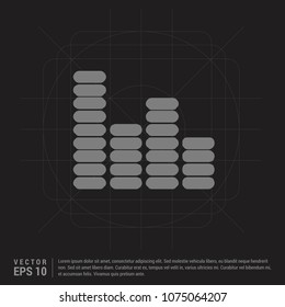 Equalizer icon - Black Creative Background