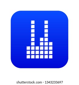 Equalizer icon blue vector isolated on white background