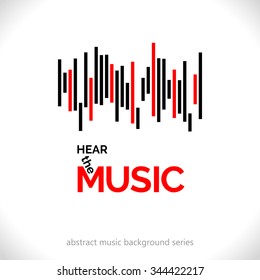 Equalizer icon. Can be used as logo to music album / dj set / concert banner. Vector illustration.