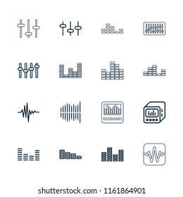 Equalizer icon. collection of 16 equalizer outline icons such as . editable equalizer icons for web and mobile.