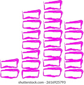 equalizer icon in doodle style. purple line scribble icon