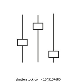 equalizer icon element of movie icon for mobile concept and web apps. Thin line equalizer icon can be used for web and mobile. Premium icon on white background
