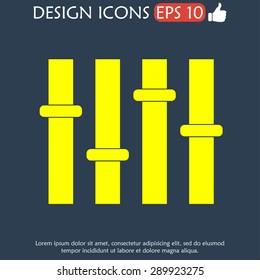 Equalizer icon. Flat design style modern vector illustration.