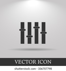 Equalizer icon. Flat design style modern vector illustration.