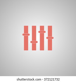 Equalizer icon. Flat design style modern vector illustration.