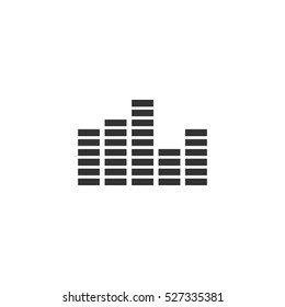 Equalizer icon flat. Illustration isolated vector sign symbol