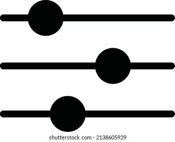 Equalizer Icon, Gaming Sign And Symbol Isolated On White Background. Game Icon for Mobile Apps.