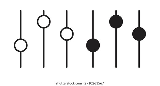 Equalizer icon graphic doodle, sketch, outline drawing Vector illustration