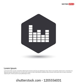 Equalizer icon Hexa White Background icon template - Free vector icon