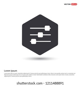 Equalizer icon Hexa White Background icon template - Free vector icon