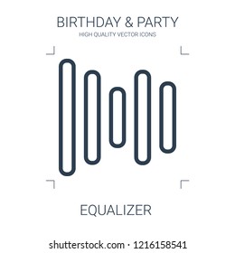 equalizer icon. high quality line equalizer icon on white background. from birthday party collection flat trendy vector equalizer symbol. use for web and mobile