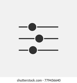 Equalizer icon illustration isolated vector sign symbol