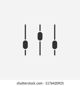 Equalizer icon illustration,vector music sign symbol