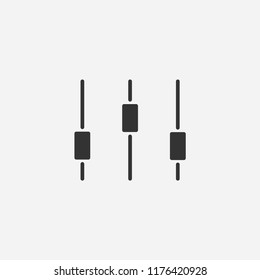 Equalizer icon illustration,vector music sign symbol