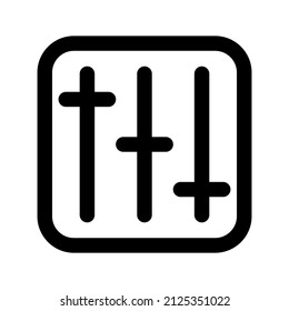 Icono de ecualizador aislado en fondo blanco