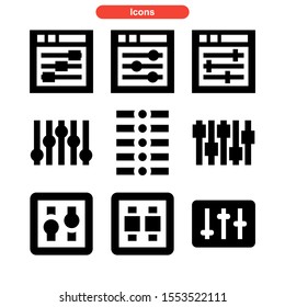 equalizer icon isolated sign symbol vector illustration - Collection of high quality black style vector icons
