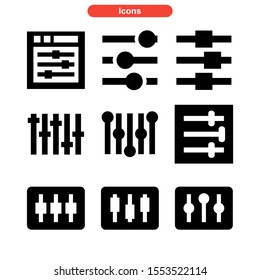 equalizer icon isolated sign symbol vector illustration - Collection of high quality black style vector icons
