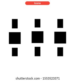 equalizer icon isolated sign symbol vector illustration - high quality black style vector icons
