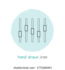 Equalizer icon line element. Vector illustration of equalizer icon line isolated on clean background for your web mobile app logo design.