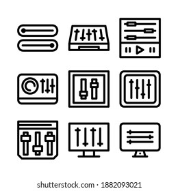 Equalizer-Symbol oder Logo einzeln auf Zeichen, Vektorgrafik - Kollektion von hochwertigen, schwarzen Vektorsymbol
