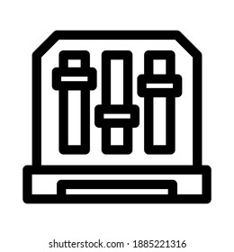 icono de ecualizador o logotipo símbolo de signo aislado ilustración vectorial - iconos vectoriales de estilo negro de alta calidad
