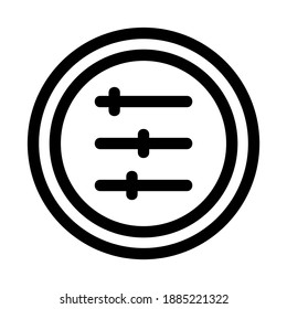 Equalizer-Symbol oder Logo einzeln auf Zeichen, Vektorgrafik - hochwertige Vektorsymbole in schwarzem Stil
