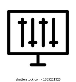 equalizer icon or logo isolated sign symbol vector illustration - high quality black style vector icons
