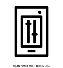icono de ecualizador o logotipo símbolo de signo aislado ilustración vectorial - iconos vectoriales de estilo negro de alta calidad
