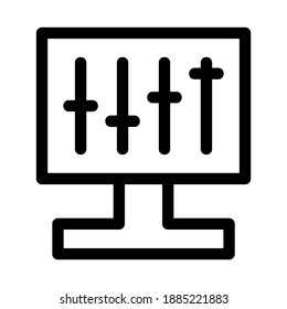 icono de ecualizador o logotipo símbolo de signo aislado ilustración vectorial - iconos vectoriales de estilo negro de alta calidad
