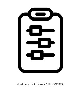 icono de ecualizador o logotipo símbolo de signo aislado ilustración vectorial - iconos vectoriales de estilo negro de alta calidad
