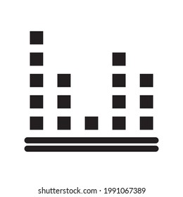 Equalizer icon or logo vector illustration of isolated sign symbol, vector illustration with high quality black outline.
