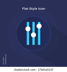 Equalizer Icon für Musik-App.