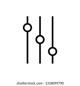Equalizer icon. Music sign