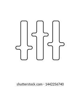 Equalizer icon. Music sound button
