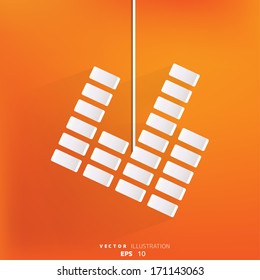 equalizer icon. Music sound wave symbol