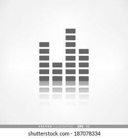Equalizer icon. Music sound wave symbol