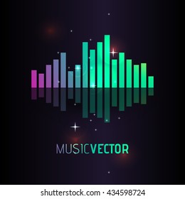 Equalizer Icon. Music vector illustration
