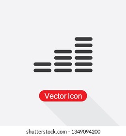 Equalizer Icon, Music Wave Sign Vector Illustration Eps10