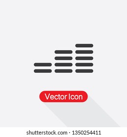 Equalizer Icon, Music Wave Sign Vector Illustration Eps10