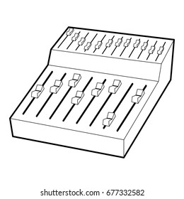 Equalizer icon. Outline illustration of equalizer vector icon for web design