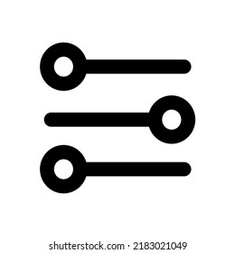 Equalizer Icon with Outline Style