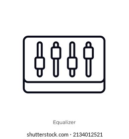 Equalizer icon. Outline style icon design isolated on white background