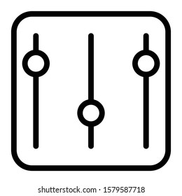 equalizer icon outline vector design