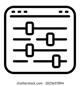 Equalizer icon outline vector. Equal balance. Business equilibrium