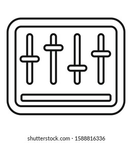 Equalizer icon. Outline equalizer vector icon for web design isolated on white background